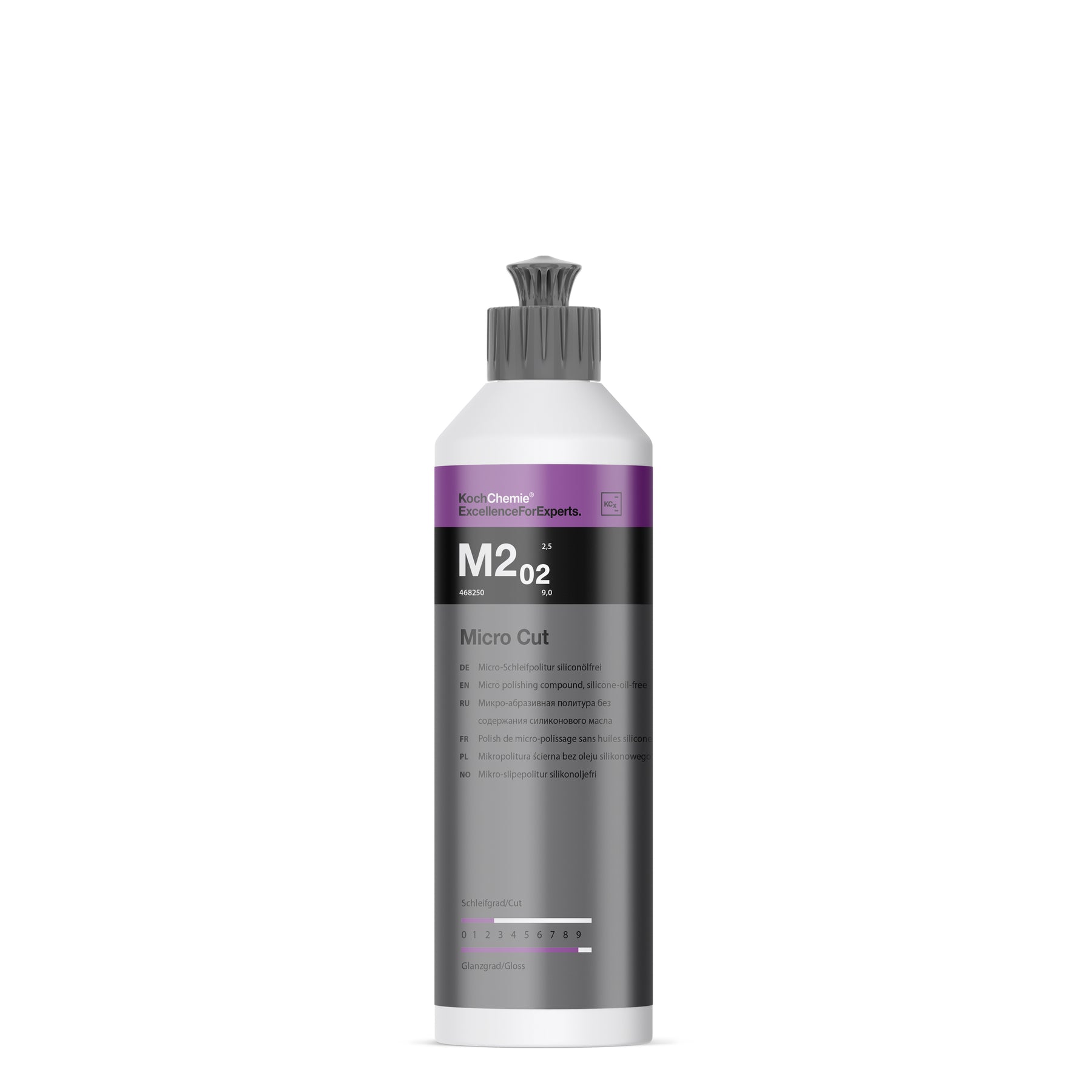 flacone Koch-Chemie Micro Cut M2.02 polish di finitura ultra-fine per vernici scure rimozione micrograffi con gloss elevato