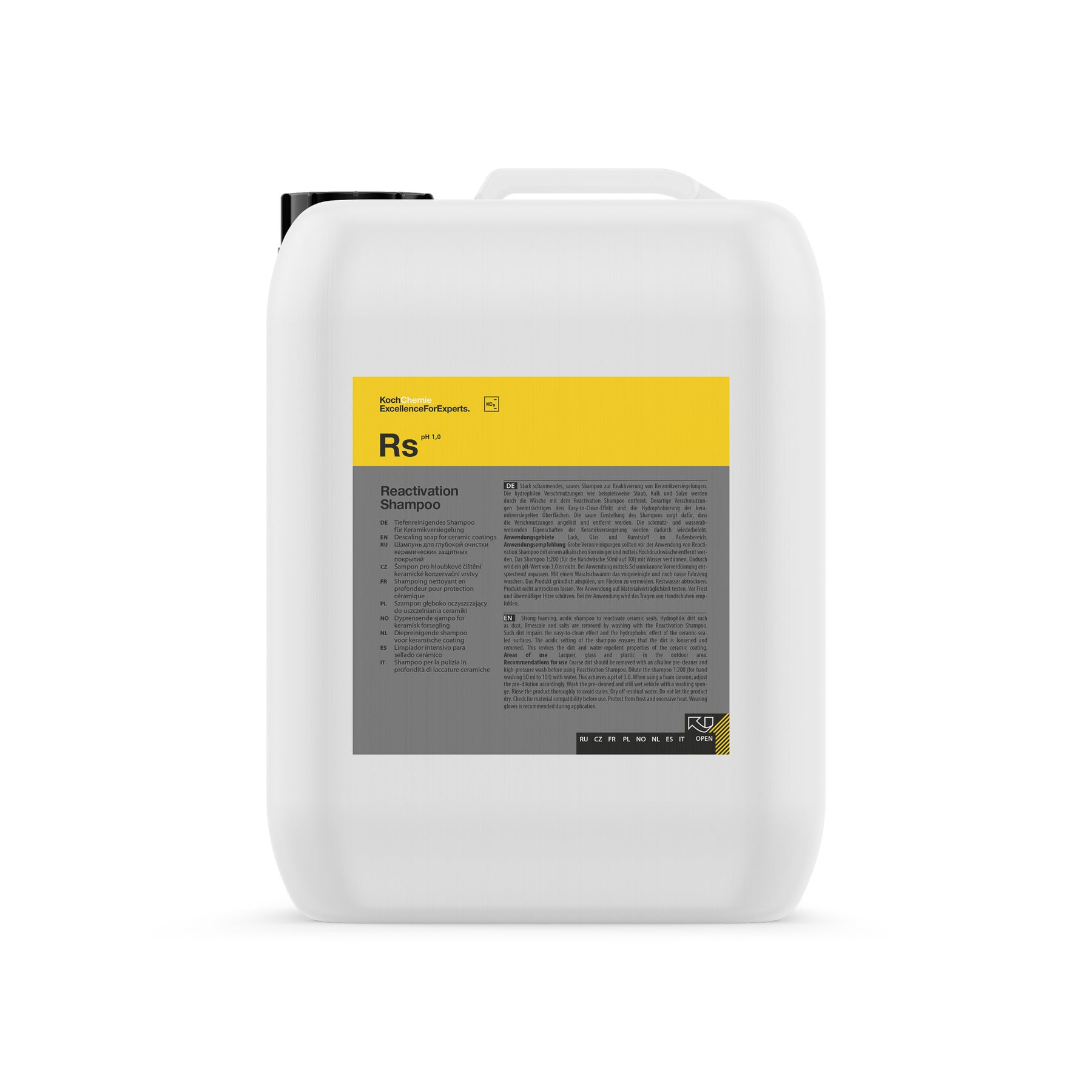 Tanica Koch-Chemie RS Reactivation Shampoo da 10 L shampoo acido schiumogeno