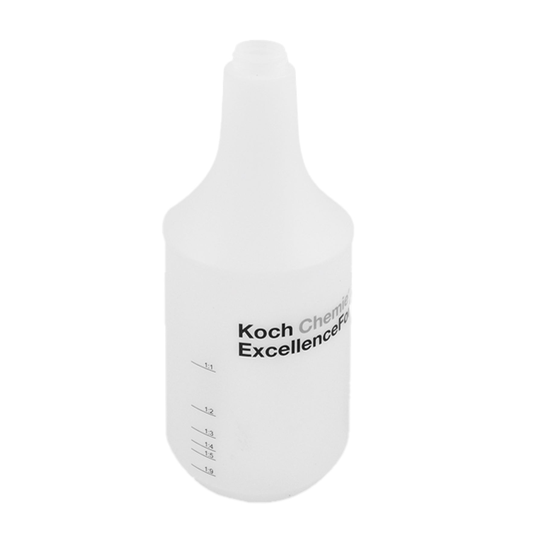 Koch Chemie Cylindrical Bottle 1L – flacone graduato con rapporti di diluizione stampati per miscelazione precisa di prodotti detailing