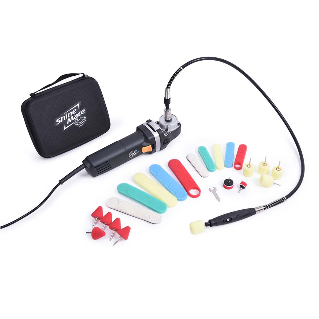 ShineMate MPK-3 Mini Lucidatrice Kit per lucidatura precisa e dettagliata con lucidatrice rotativa