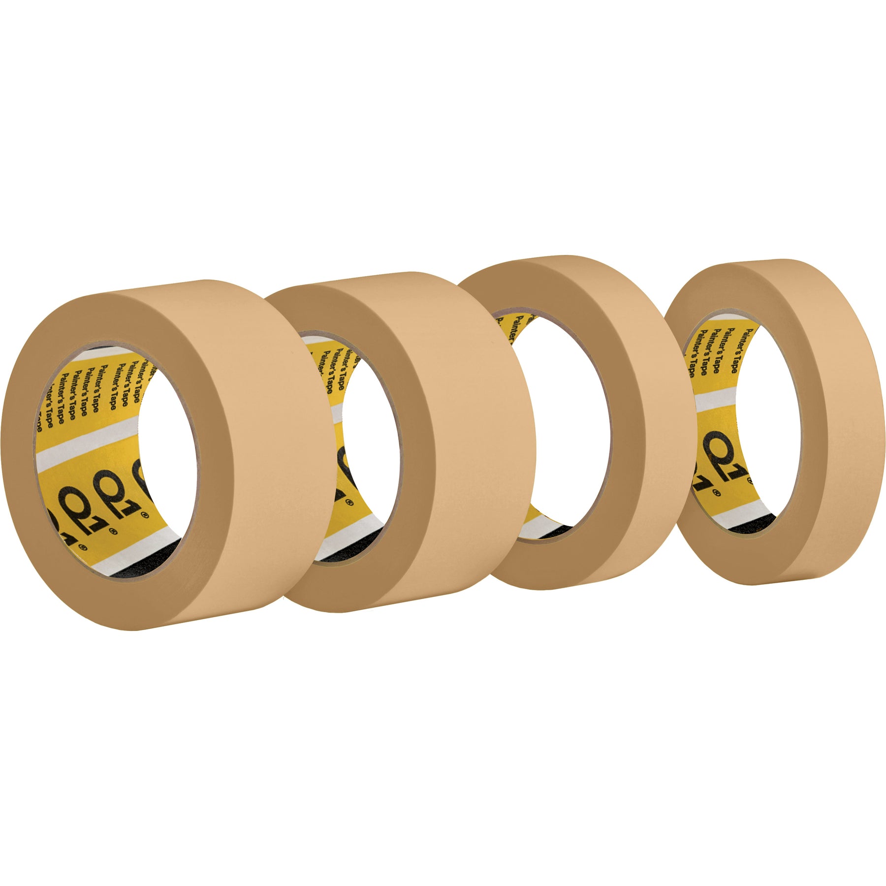 Nastro per mascherature Q1 Tapes CarBasic Masking Tape da 50m, ideale per lavori di precisione e facile da rimuovere.