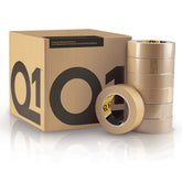 Nastro per mascherature Q1 Tapes CarBasic Masking Tape da 50m, ideale per lavori di precisione e facile da rimuovere.