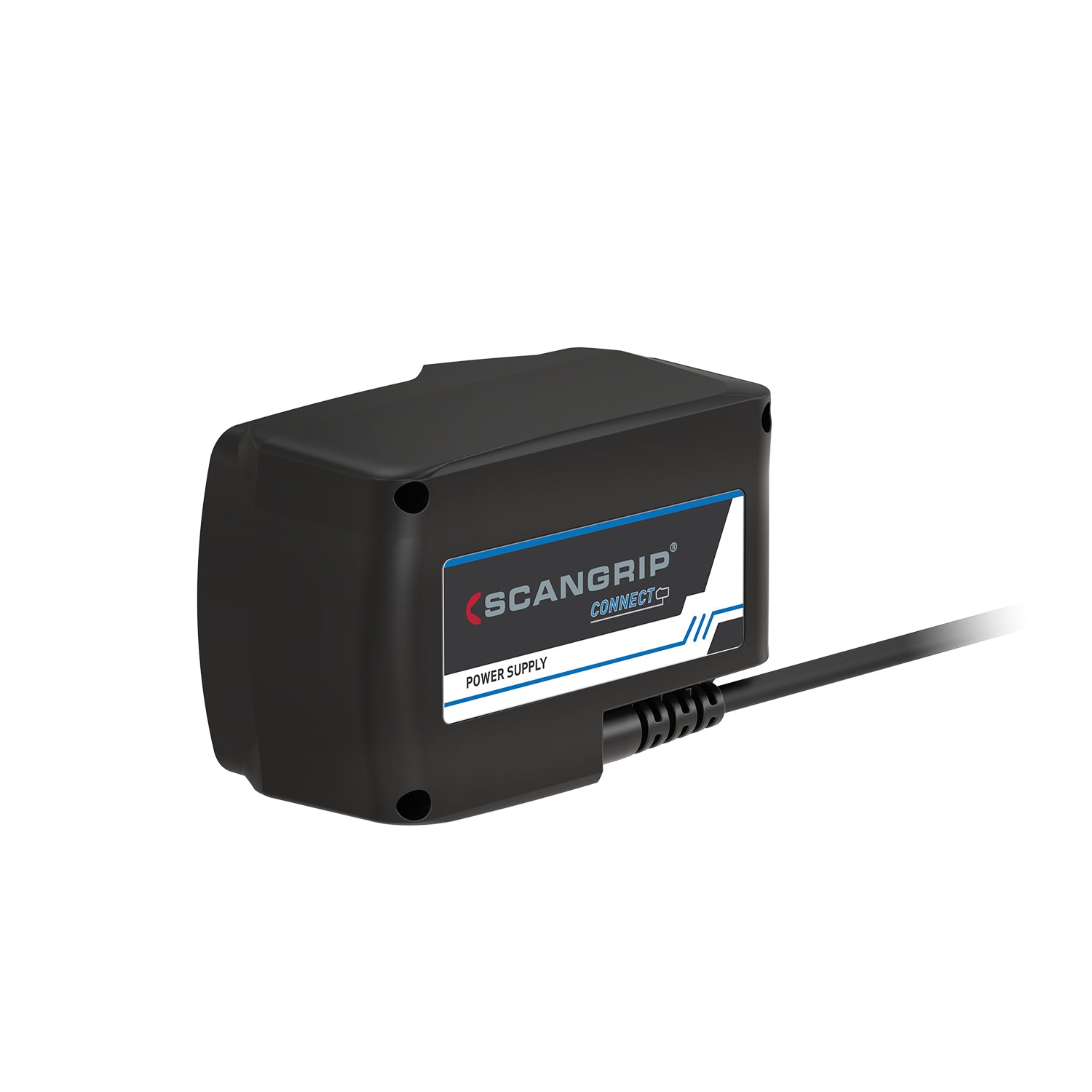 Vista laterale dell'alimentatore SCANGRIP Power Supply Connect con cavo
