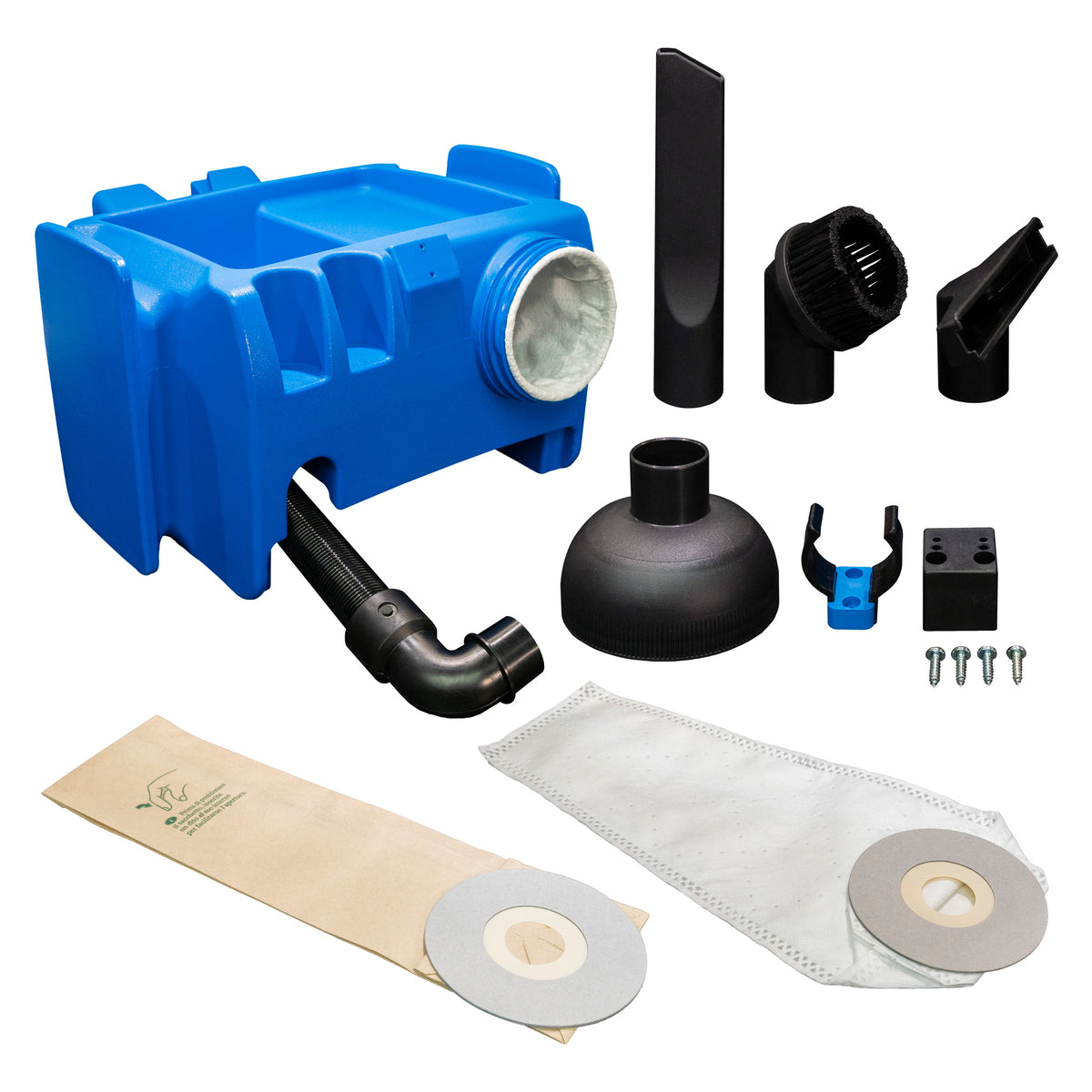 Kit completo SANTOEMMA SMARTVACUUM‑15 con modulo aspirazione, filtri, accessori e attacchi