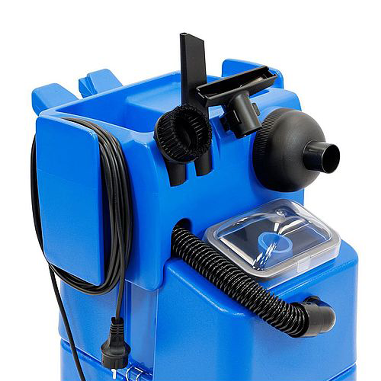 Modulo SANTOEMMA SMARTVACUUM‑15 montato su macchina estrattrice, con accessori e cavo integrato