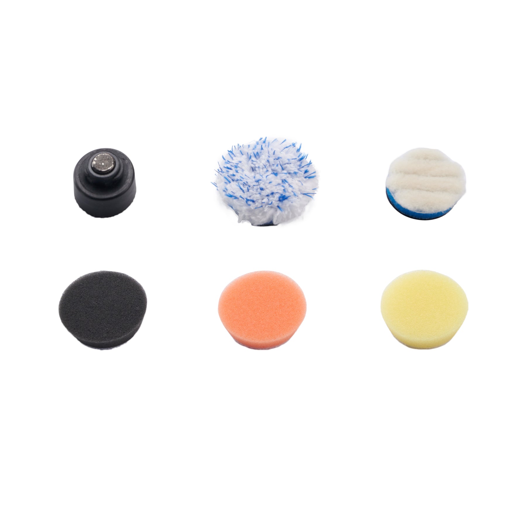 Kit di tamponi ShineMate in tre colori diversi impilati, rappresentanti varie durezze per lucidatura professionale.