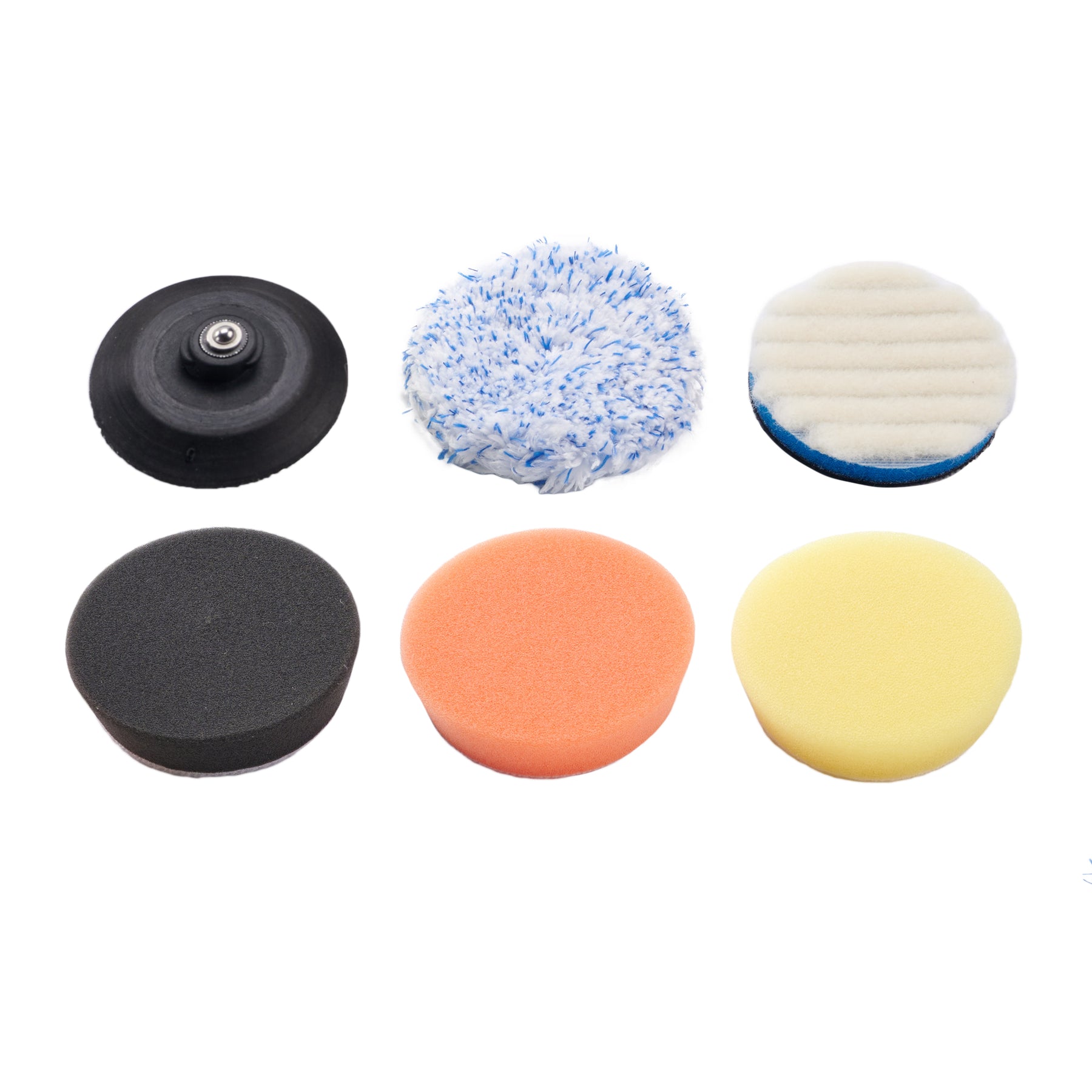 Kit di tamponi ShineMate in tre colori diversi impilati, rappresentanti varie durezze per lucidatura professionale.