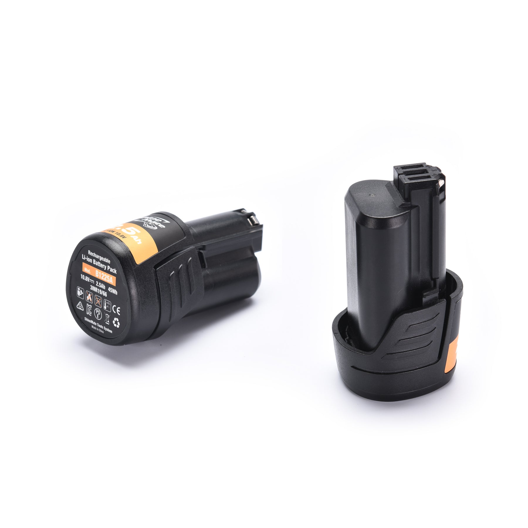 Batteria SHINEMATE 2,5 Ah per lucidatrici cordless, fornisce energia affidabile e duratura per lavori di detailing auto.