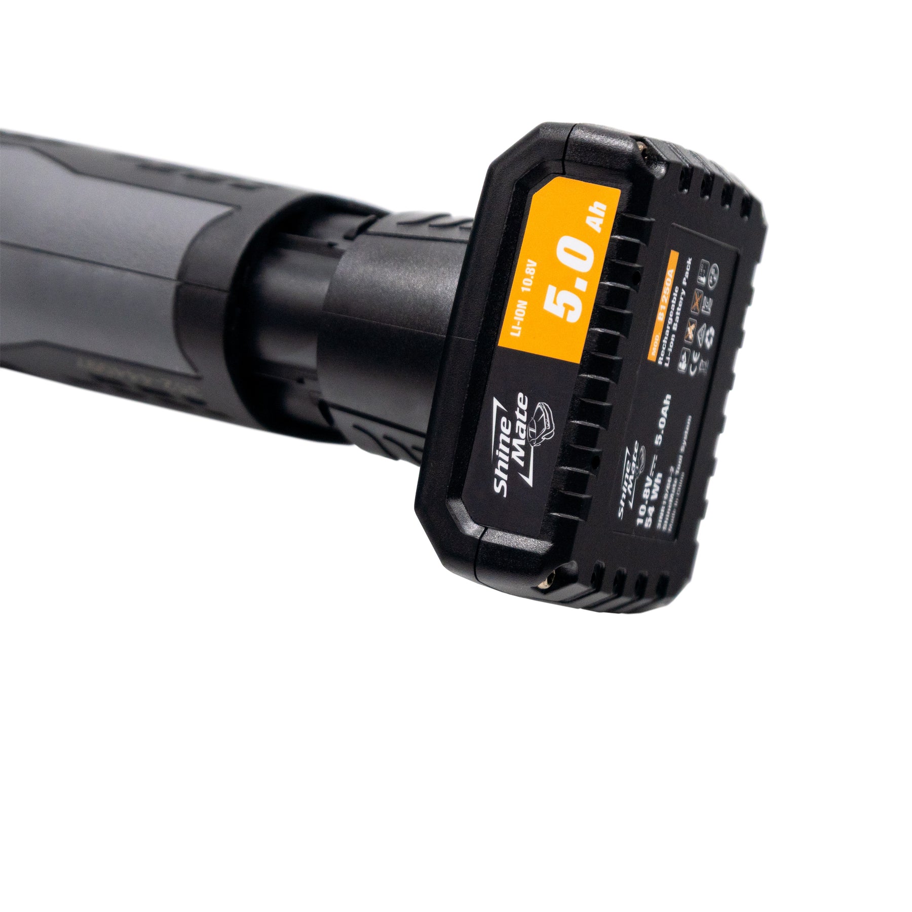 Batteria ShineMate 5.0Ah 10.8V montata su lucidatrice cordless