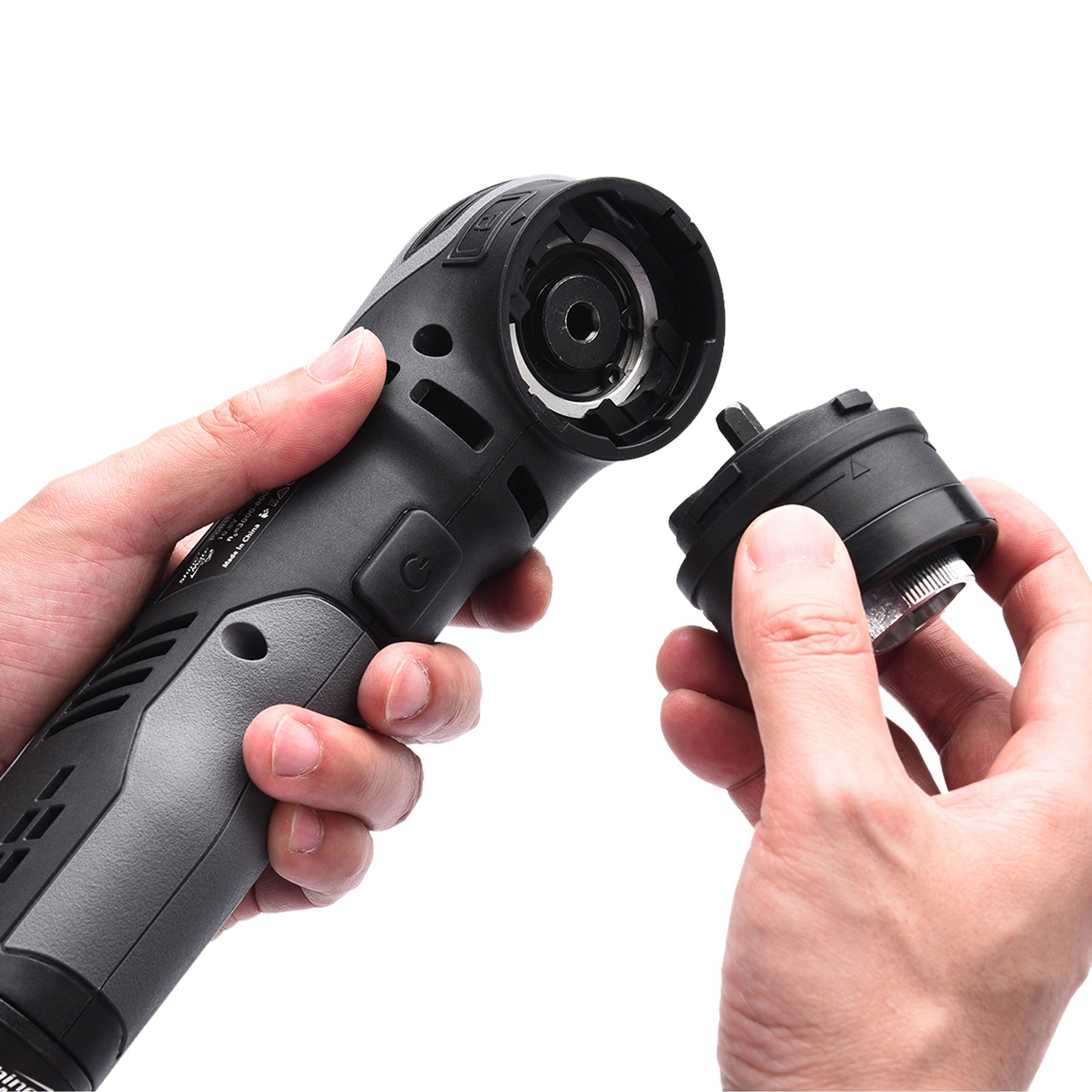 SHINEMATE EB210 Lucidatrice Rotativa Cordless vista laterale orizzontale, progettata per una lucidatura efficace e professionale nei lavori di detailing auto.