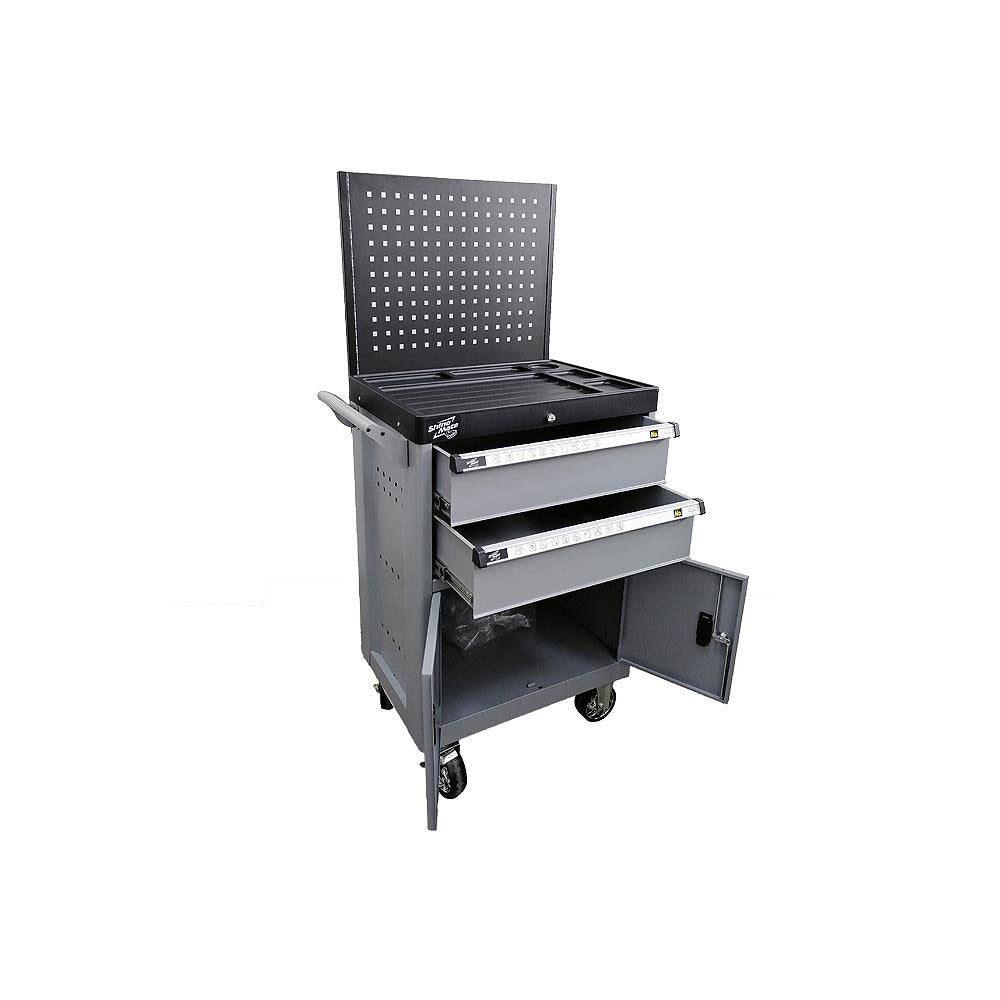 Carrello ShineMate Mobile Polishing Tool Cart per organizzazione strumenti detailing aperto