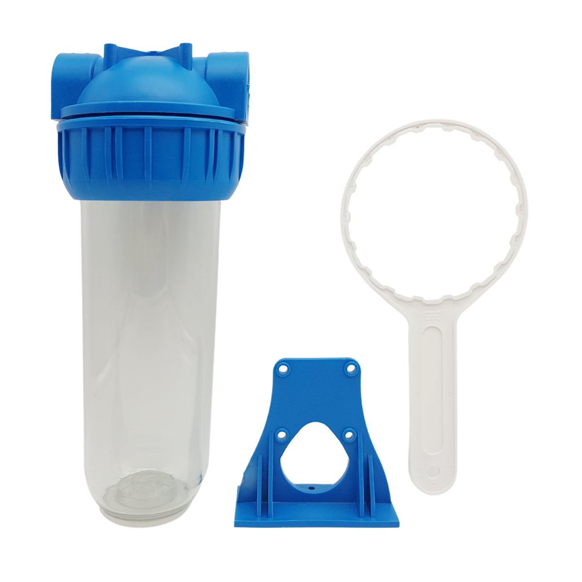 Filtro ingresso acqua 10" IDROBASE G3/4F, ideale per proteggere i sistemi di lavaggio dalle impurità e migliorare l'efficienza dell'impianto.