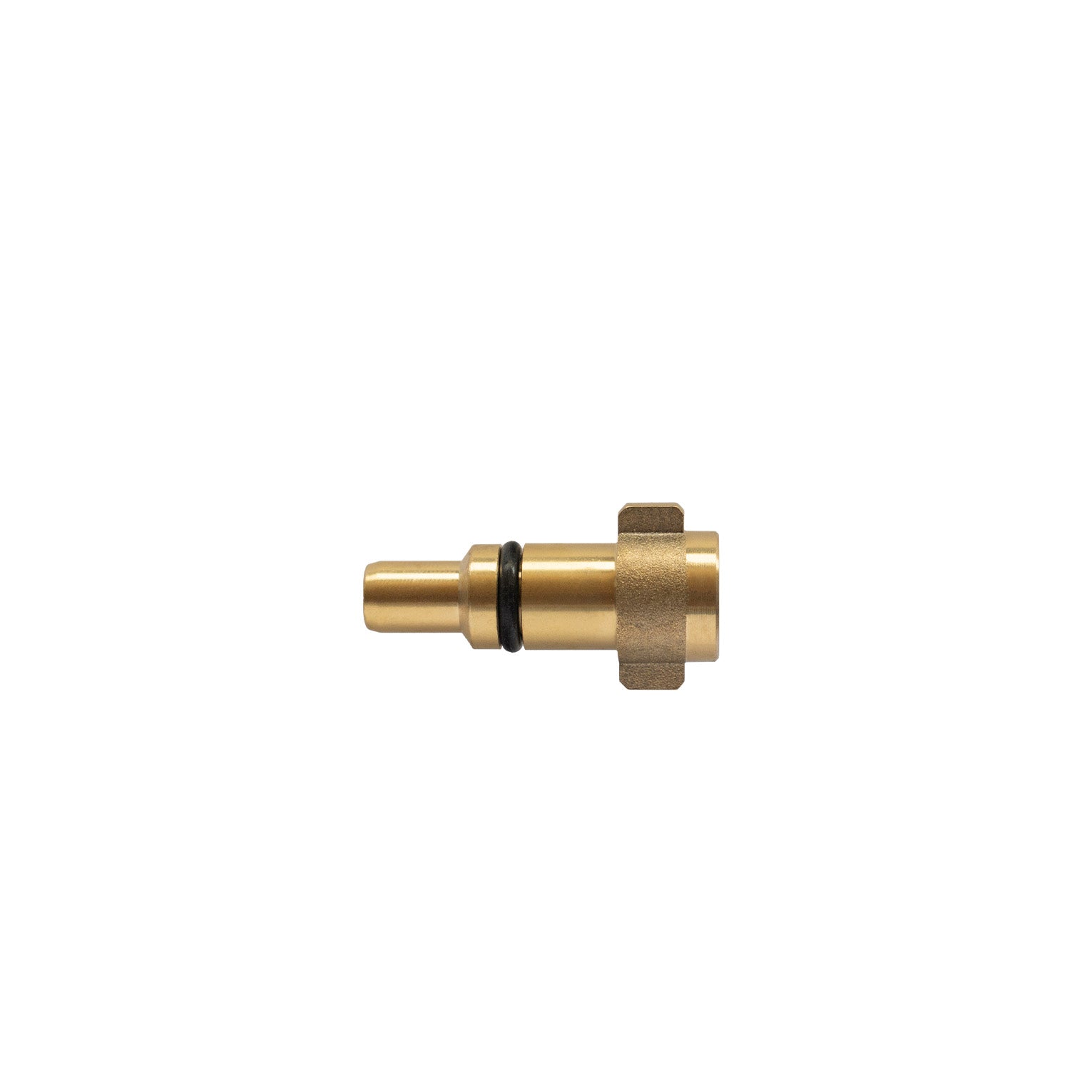Adattatore a baionetta IDROBASE in ottone con O-ring G1/4F tipo Alto Kew Nilfisk, perfetto per connessioni rapide e affidabili nelle attrezzature professionali.