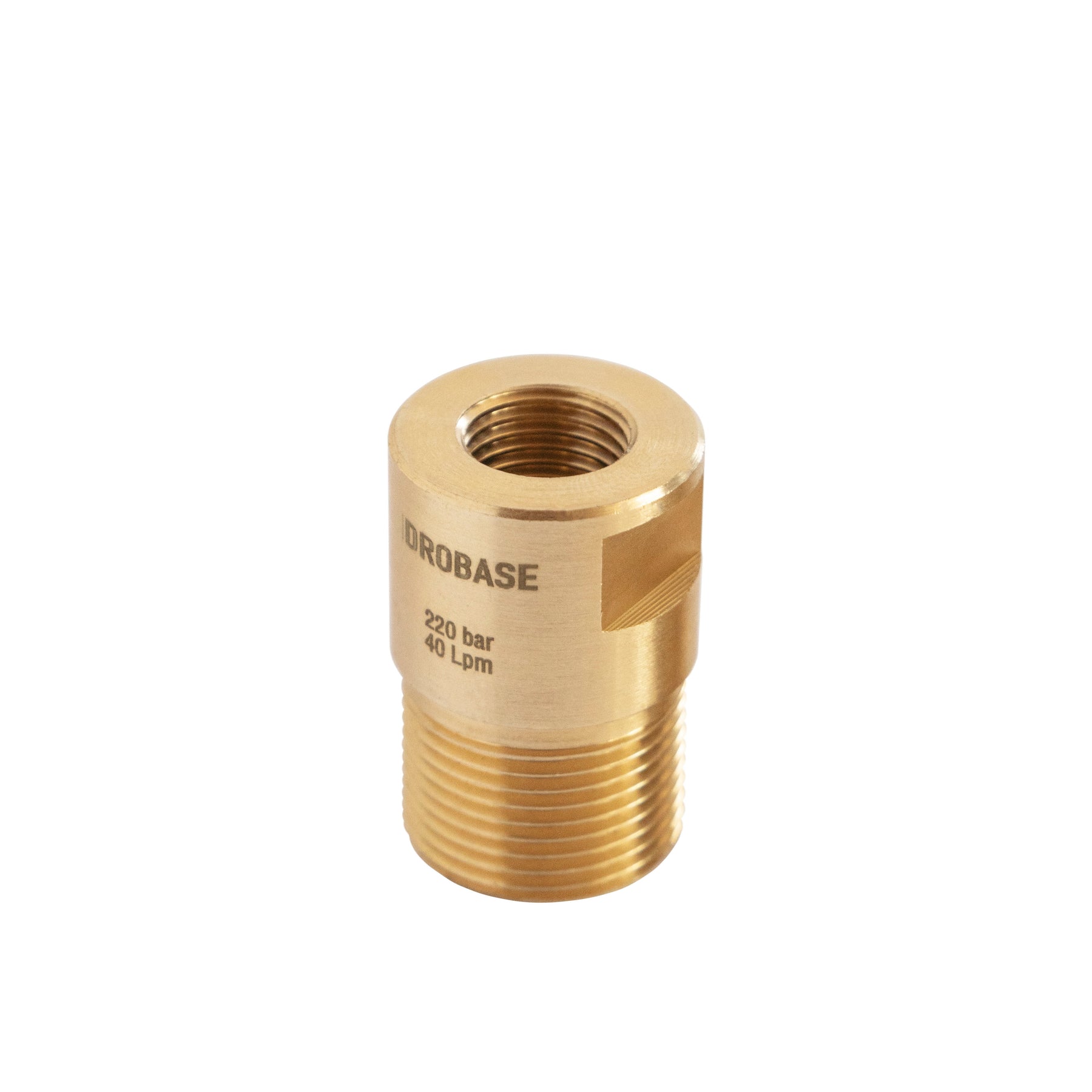 IDROBASE Brass Nipple M22x1.5 M Ø14 Long - G1/4" F
