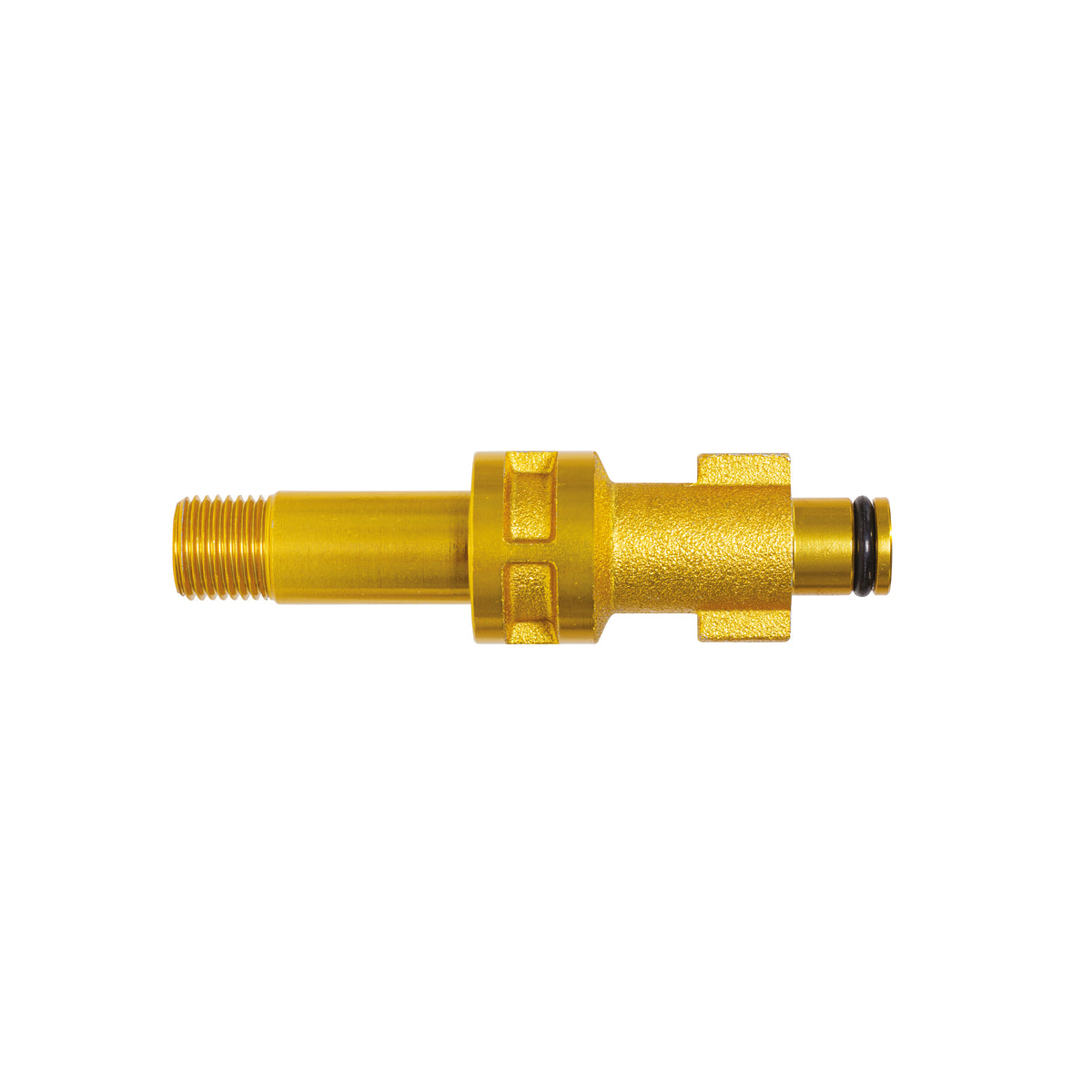 Adattatore in alluminio IDROBASE G1/4M, compatibile con tipo Portotecnica, Faip e Bosch, perfetto per connessioni rapide e sicure nelle attrezzature professionali.