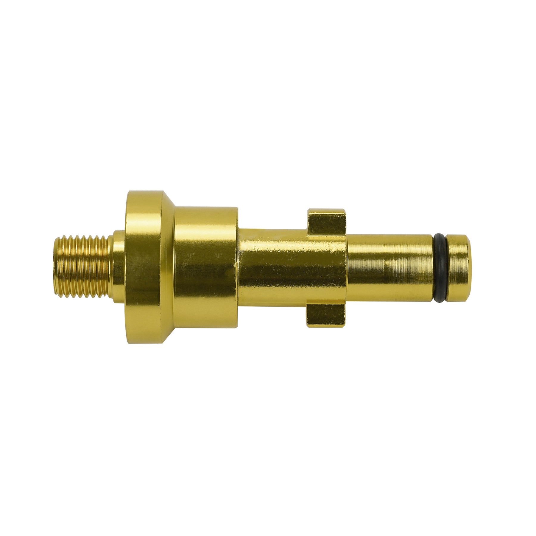 Adattatore in alluminio IDROBASE G1/4M, compatibile con tipo Portotecnica, Faip e Bosch, perfetto per connessioni rapide e sicure nelle attrezzature professionali.