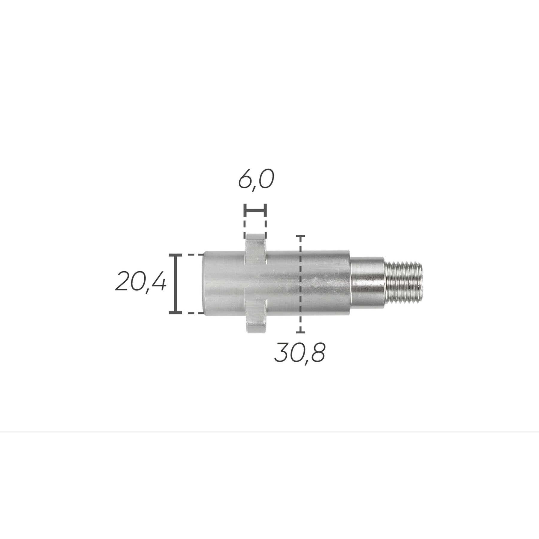 Adattatore a baionetta IDROBASE in alluminio con O-ring G1/4M tipo Makita, perfetto per connessioni rapide e sicure nelle attrezzature professionali.