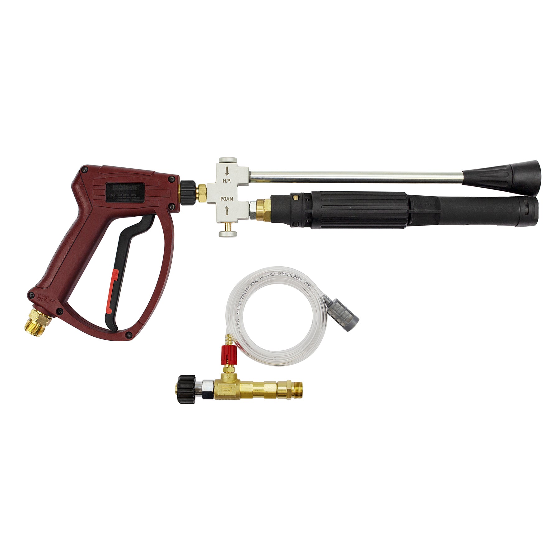 Kit lancia doppia lunga 2 in 1 IDROBASE, ideale per operazioni di lavaggio efficienti e versatili, progettato per garantire prestazioni ottimali.