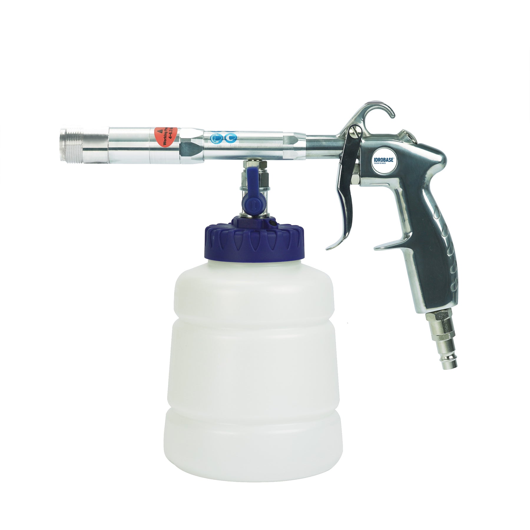 IDROBASE pistola a vortice aspira rotante con serbatoio 1L per pulizia efficace nel detailing auto.