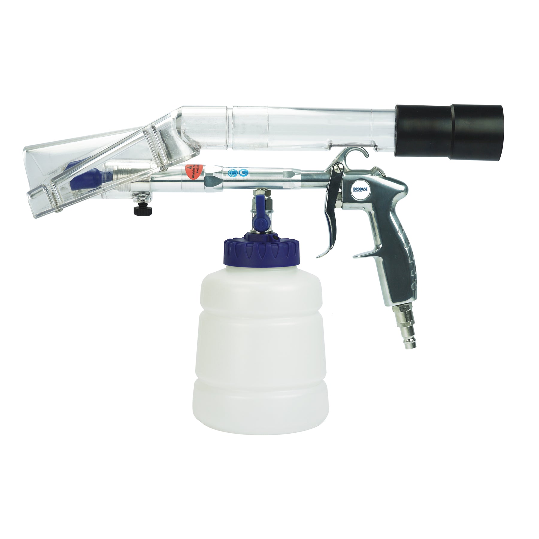 IDROBASE pistola a vortice aspira rotante con serbatoio 1L per pulizia efficace nel detailing auto.