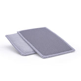 Mesh Pad grigio a doppia faccia, con un lato a rete e l'altro in microfibra, ideale per applicazioni uniformi e delicate di prodotti per il detailing auto.