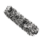 Cover in microfibra nera e bianca per spazzola Flex Brush, ideale per la pulizia delicata dei cerchi auto anche nelle aree più difficili.