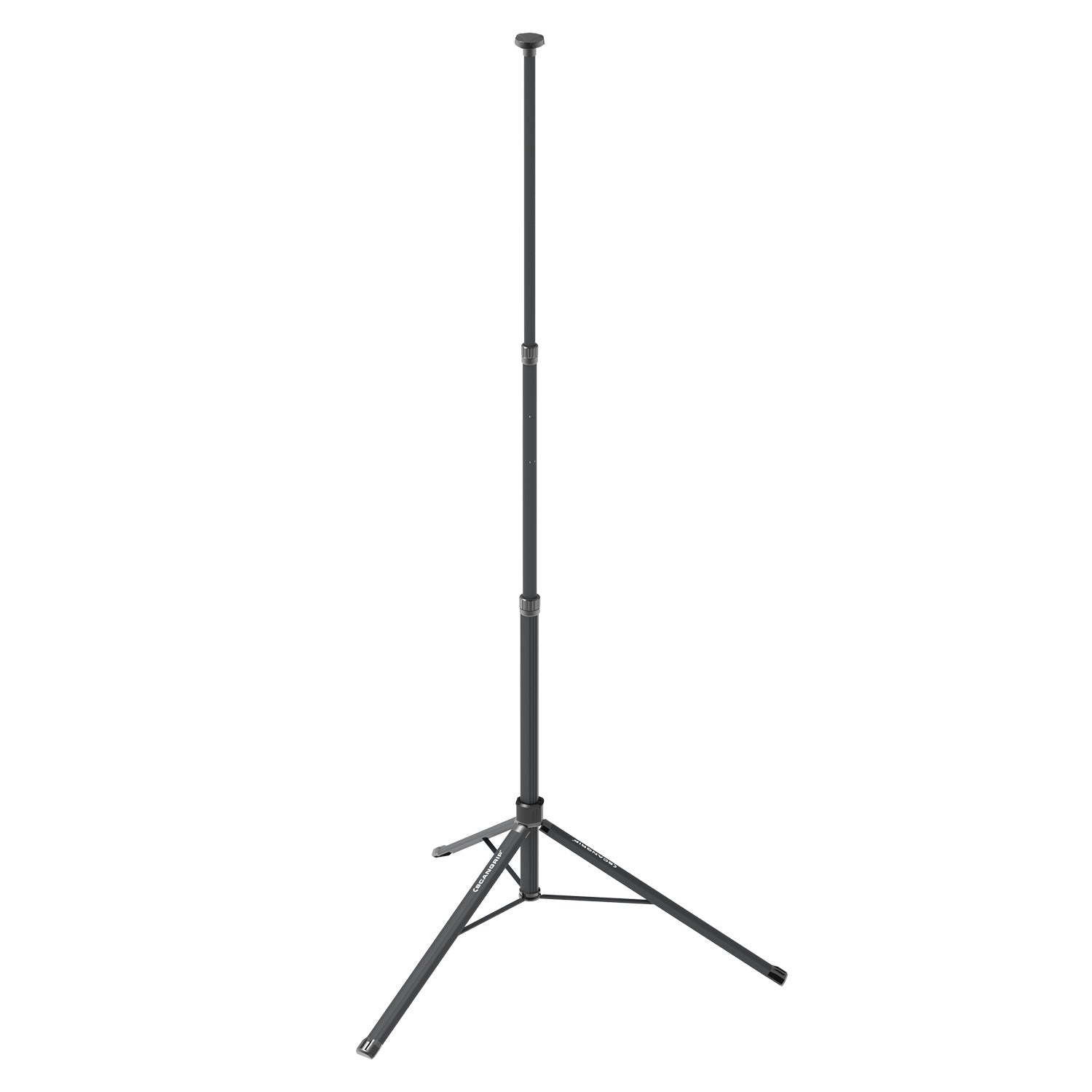 SCANGRIP Tripod esteso a 2 metri, utilizzato per sostenere luci da lavoro durante un progetto di detailing.