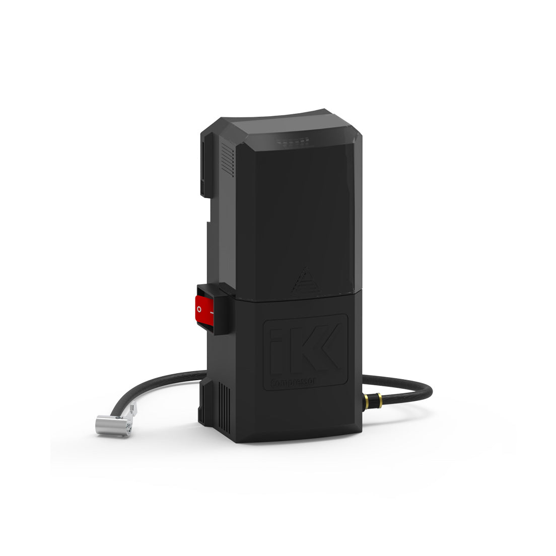 Compressore a batteria IK, progettato per l'uso con il nebulizzatore IK Multi Pro 12, ideale per il detailing professionale e operazioni di pulizia efficienti.
