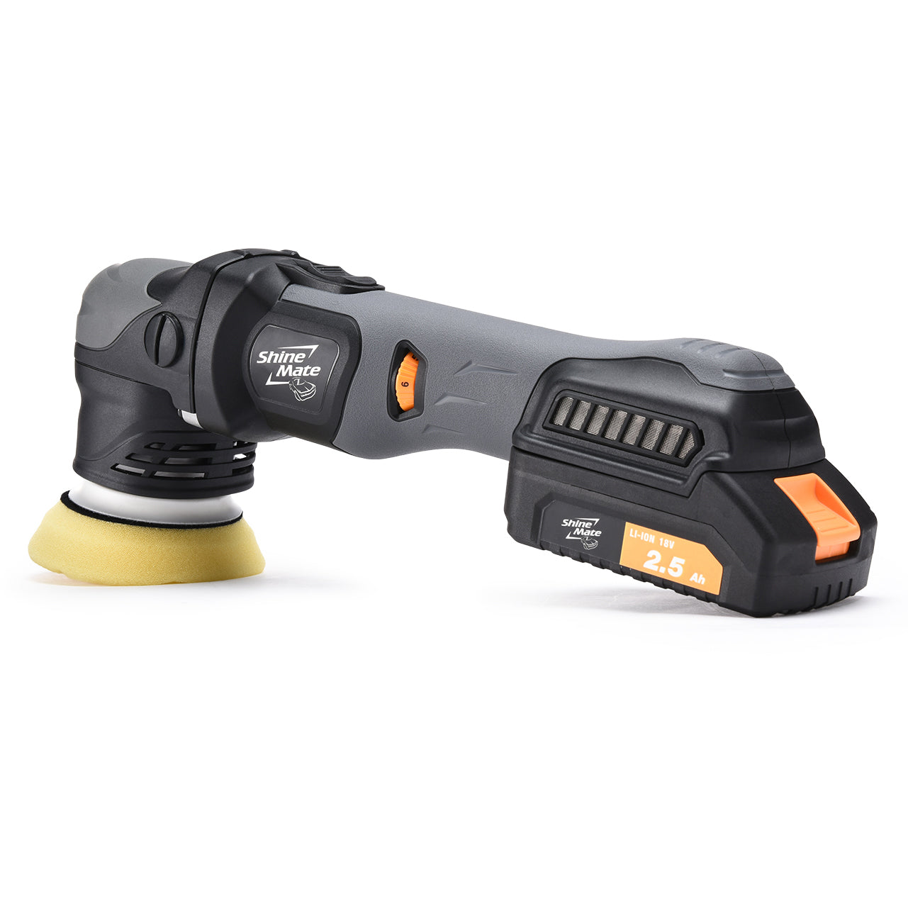 SHINEMATE Batteria per Lucidatrice Cordless 2,5 Ah, fornendo energia affidabile e duratura per lavori di detailing auto.