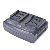 SHINEMATE Caricabatteria Doppio per lucidatrici cordless, ricarica due batterie contemporaneamente per una maggiore efficienza nei lavori di detailing.
