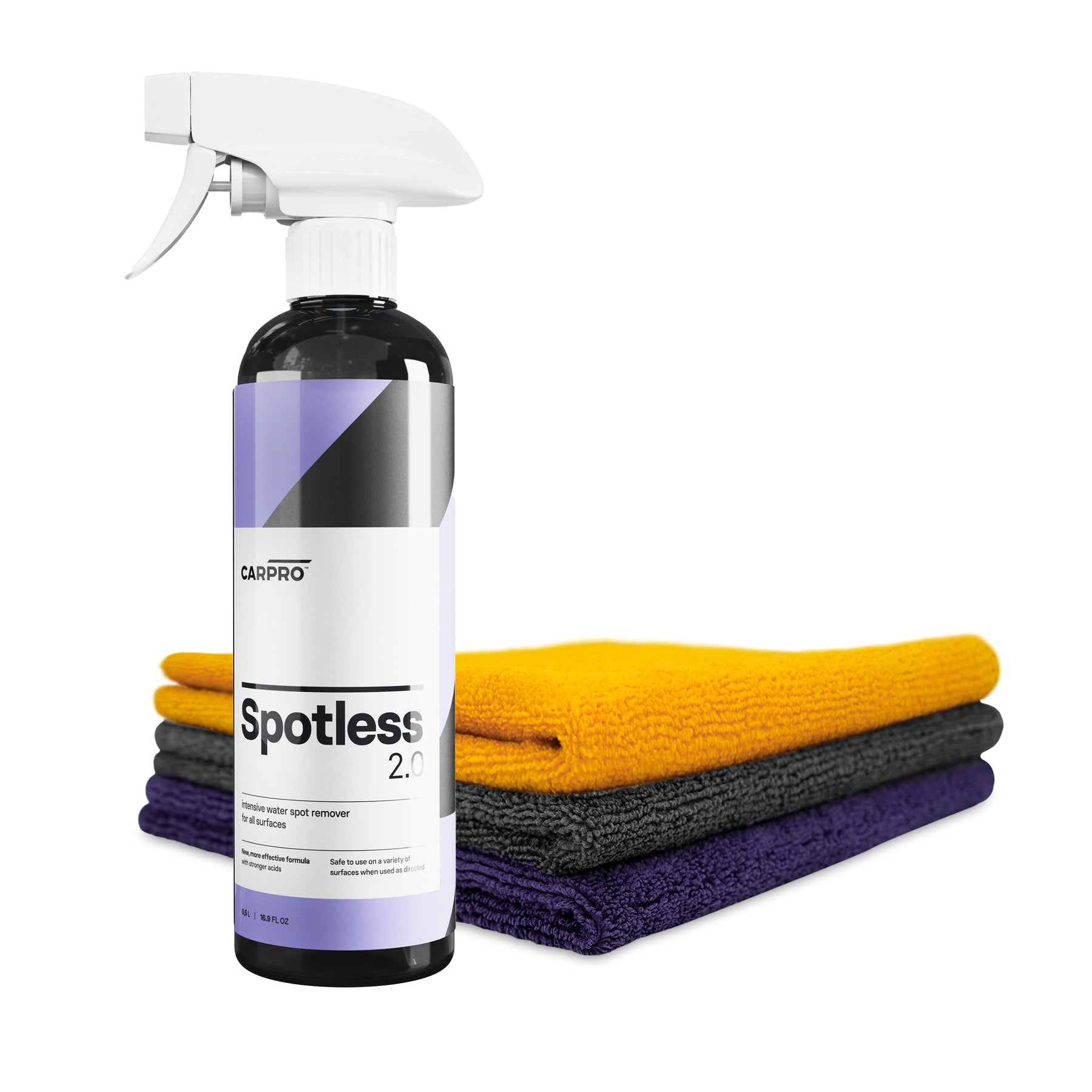 CarPro Spotless Kit Rimozione Calcare per eliminare macchie d'acqua e calcare dalle superfici auto.