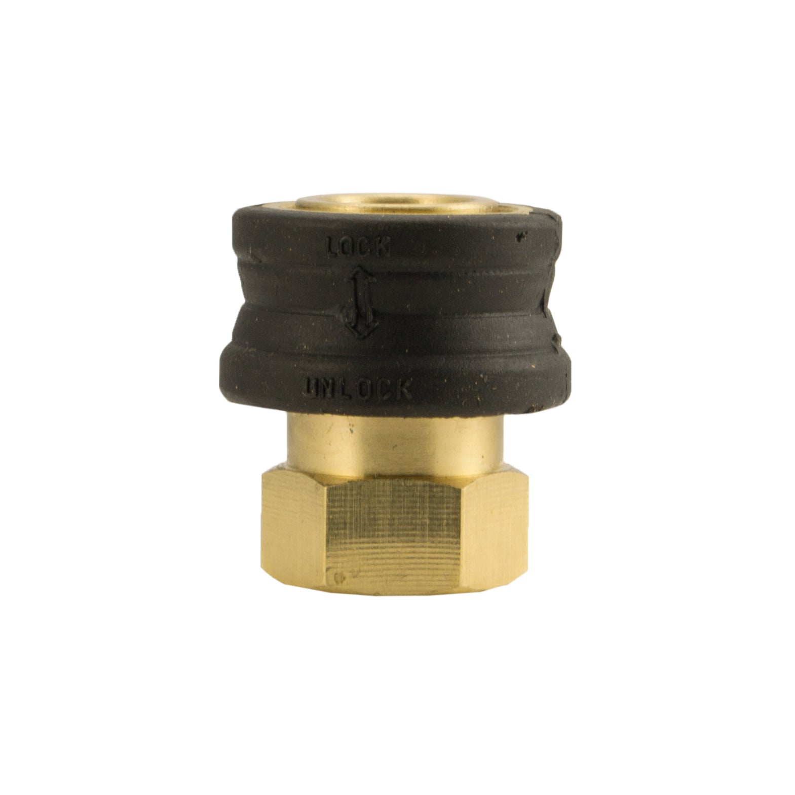 Attacco rapido a sfere femmina IDROBASE G1/4F, perfetto per connessioni rapide e sicure nelle attrezzature professionali.