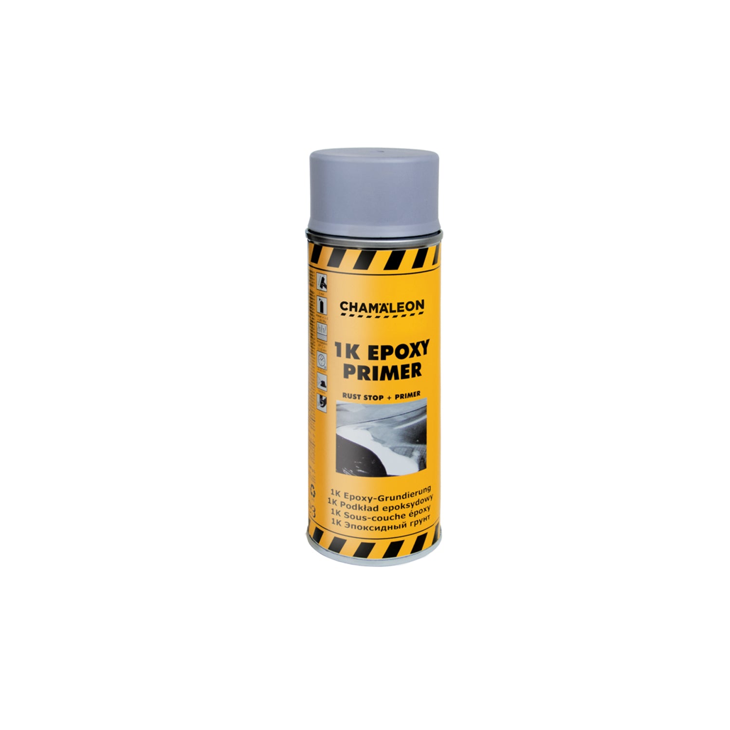 Chamaleon Aerosol Epoxy Primer, primer epossidico spray di alta qualità per protezione e adesione eccellente su varie superfici.