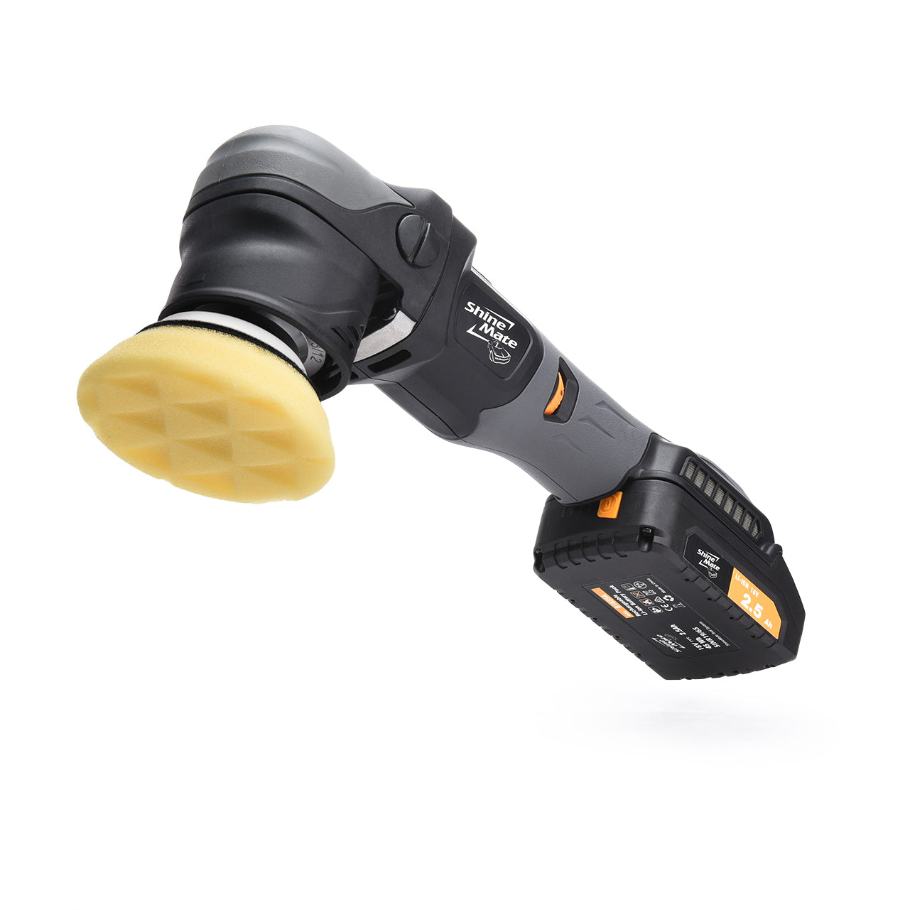 Lucidatrice rotorbitale ShineMate EB350-3/12 con orbita da 12 mm e platorello da 74 mm per detailing auto di alta qualità.