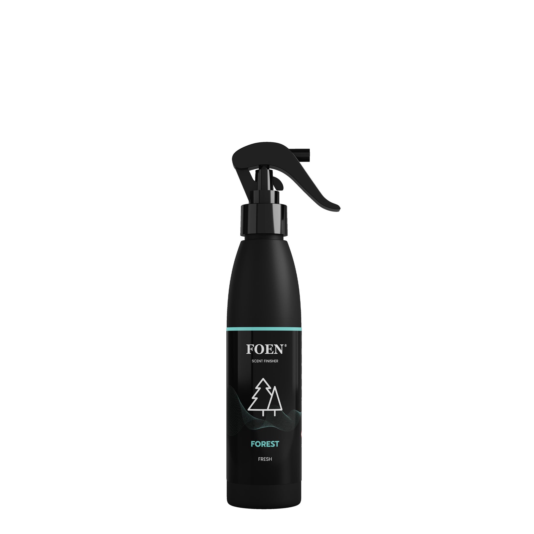 Bottiglia di FOEN Forest Profumo Spray, deodorante auto con fragranza fresca e naturale, ideale per rinfrescare e profumare l'interno del veicolo.