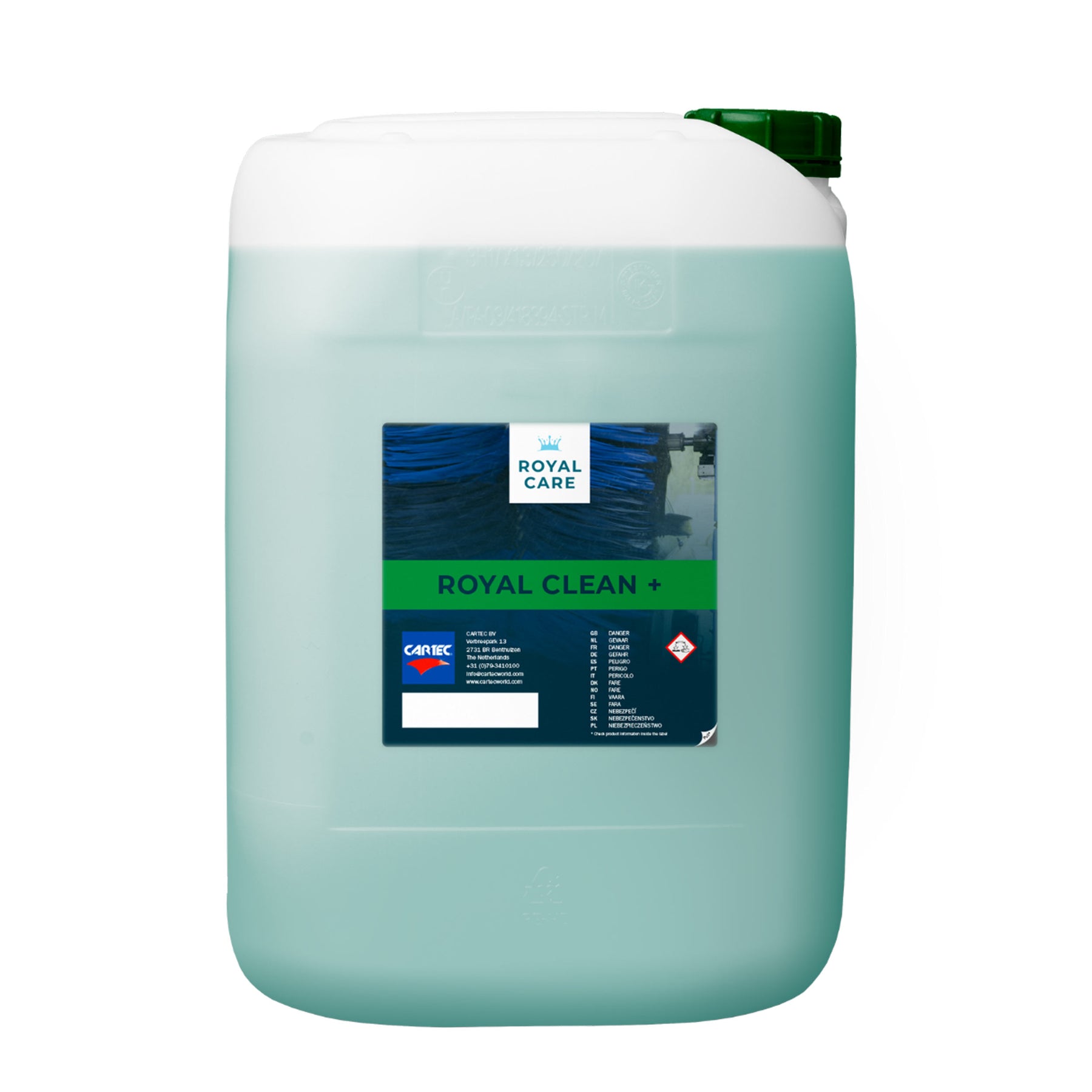 CARTEC Royal Clean Plus per pulizia profonda e delicata di tutte le superfici auto, ideale per risultati impeccabili.