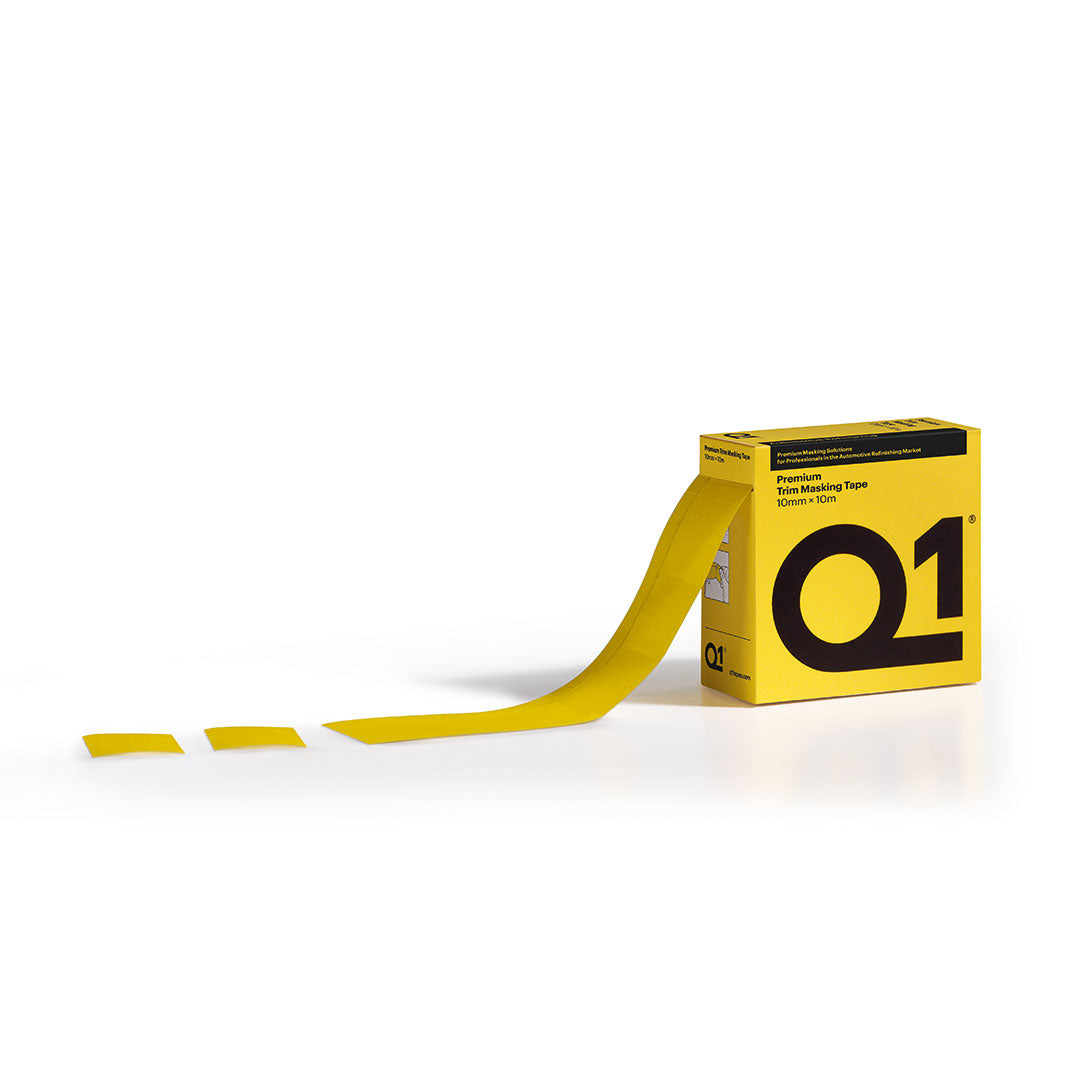Nastro Q1 Premium Trim Masking Tape utilizzato per una mascheratura precisa e senza residui.