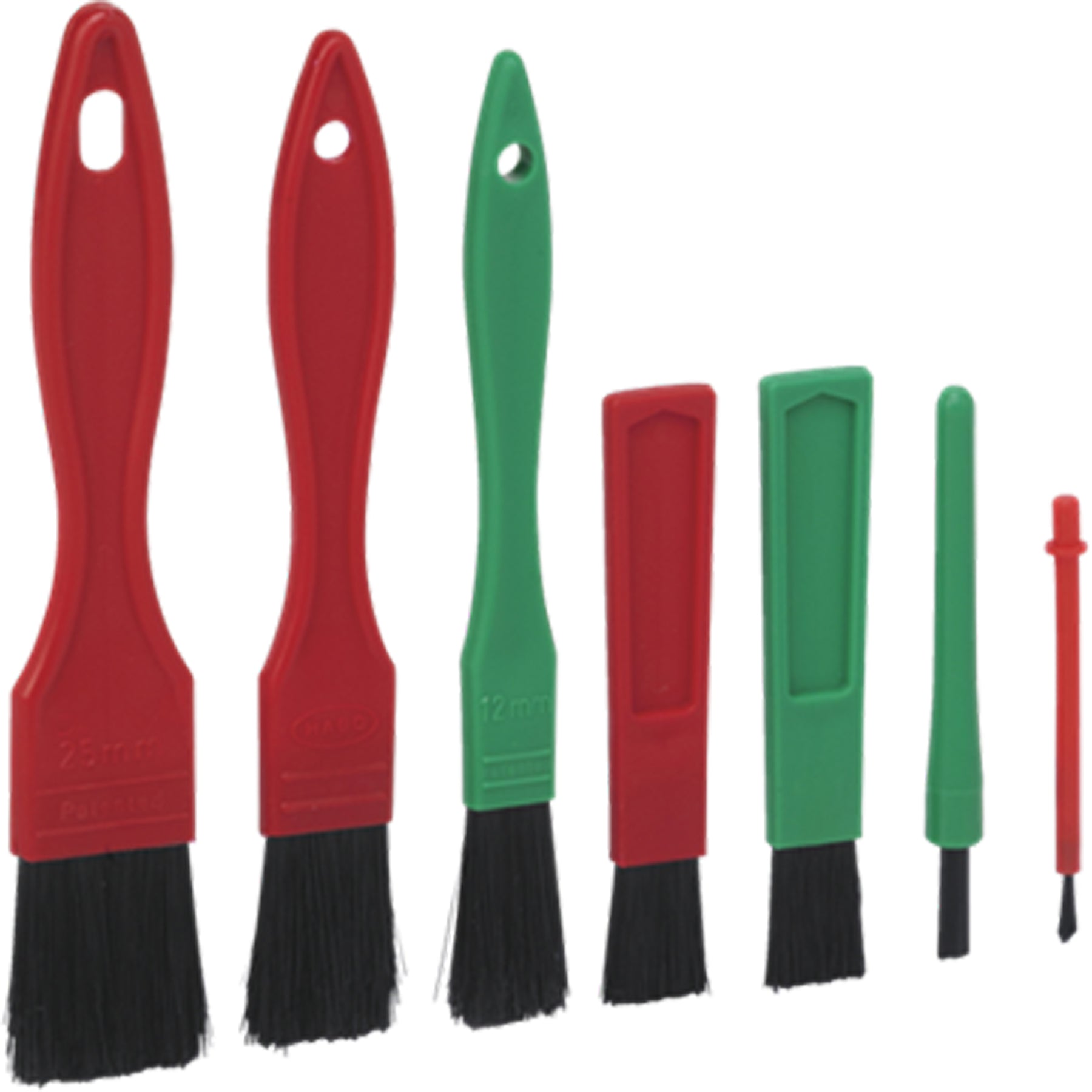 Set pennelli morbidi VIKAN 7 pezzi per pulizia dettagliata di superfici delicate e complesse.