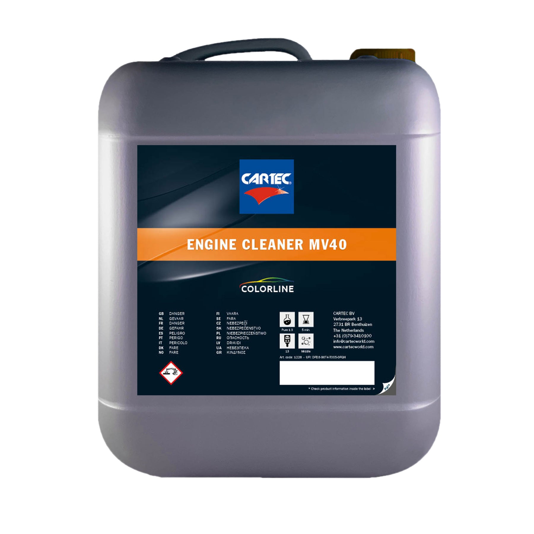 Cartec Engine Cleaner MV40 per la pulizia efficace del motore dell'auto. tanica