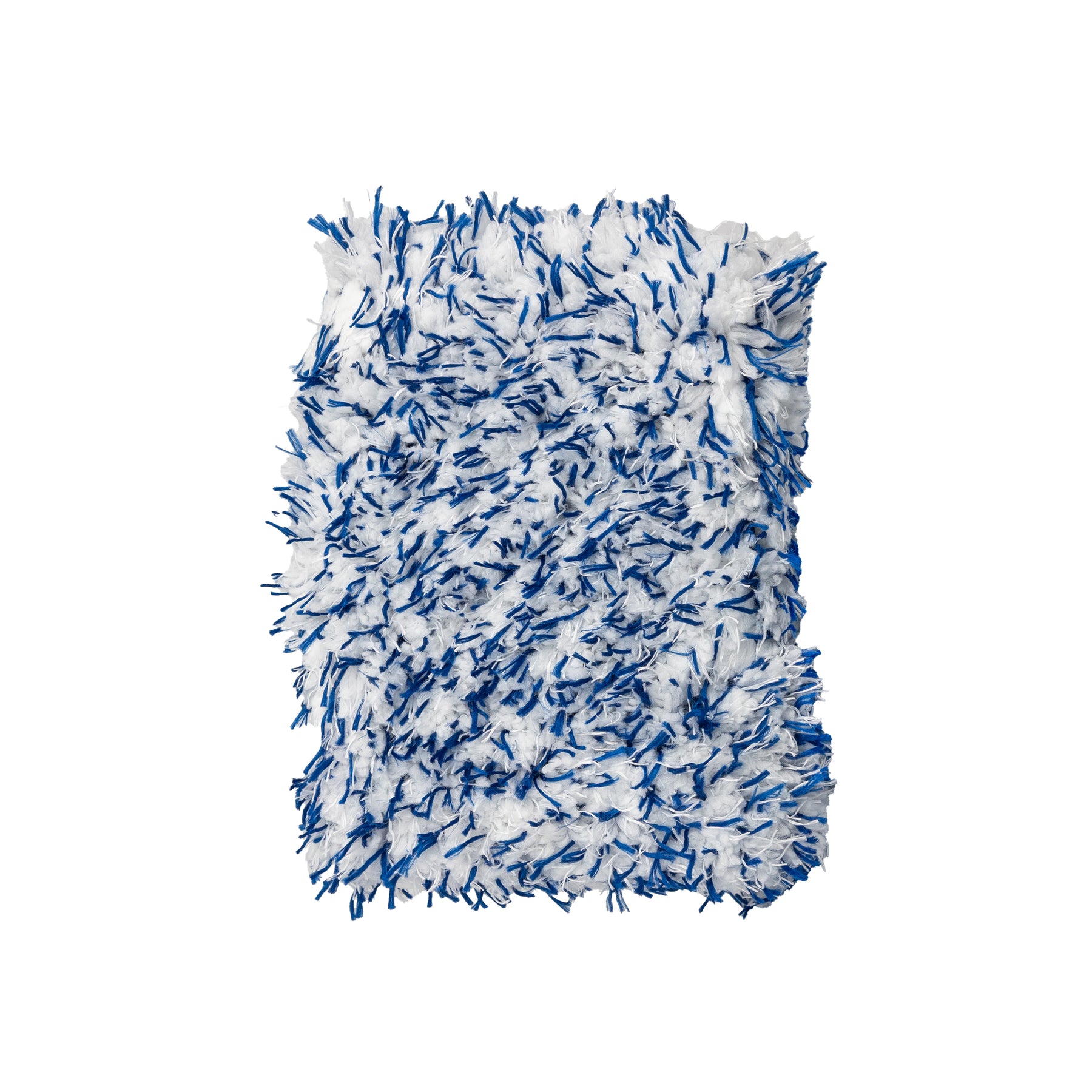 Pad in microfibra per lavaggio auto CARTEC Deluxe, colore blu e bianco.