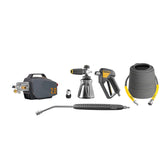 Kit completo ACTIVE Idropulitrice 2.0 con pompa a 5 pistoni, foam gun, pistola, tubo flessibile e lancia ad alta pressione