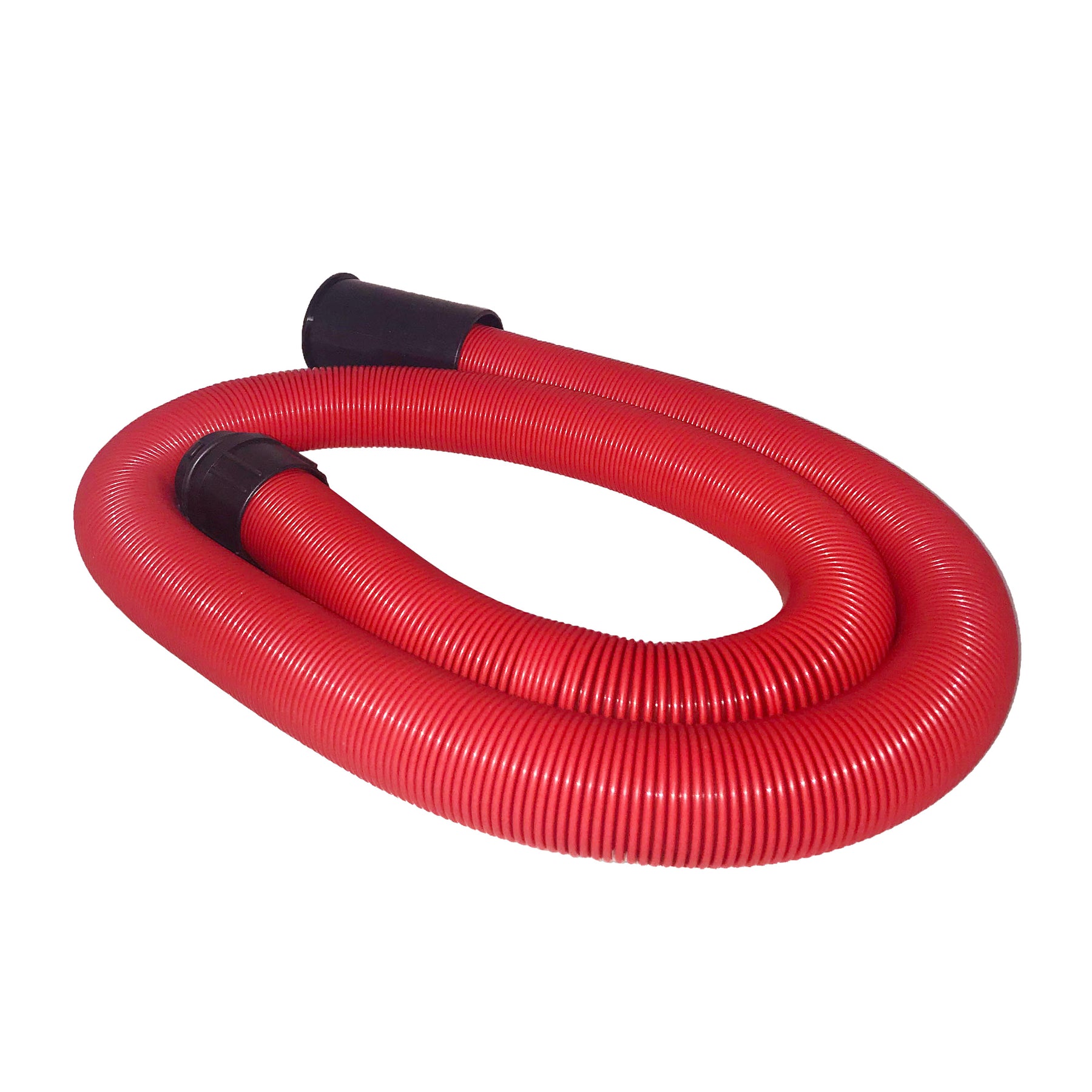 Tubo di ricambio rosso flessibile per asciugatori Brühl, lunghezza 3 metri, con connettori neri ad entrambe le estremità, adatto per estendere la portata durante i processi di asciugatura dei veicoli.