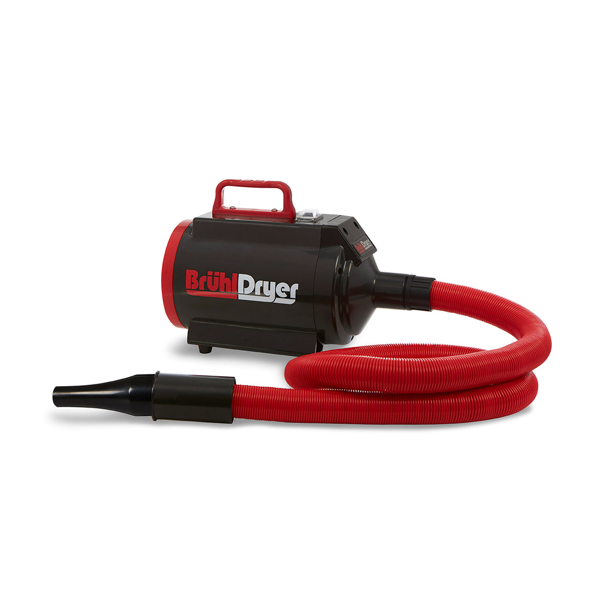 Brühl Dryer MD1400 con tubo estensibile rosso e tre ugelli, per asciugatura efficace di auto, moto e camion