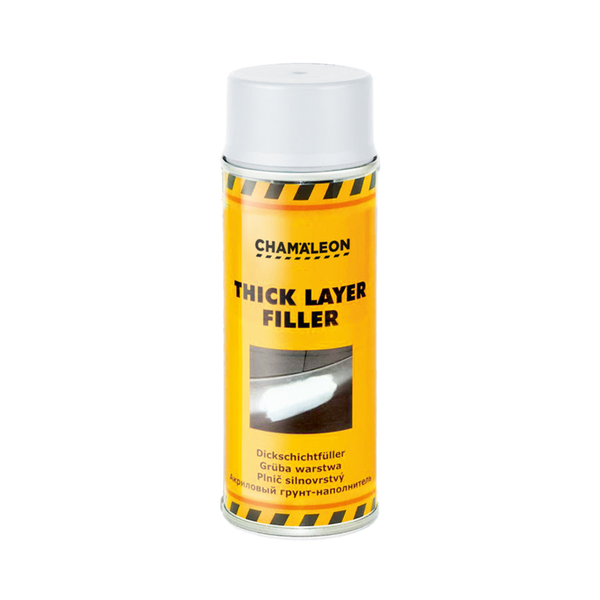 Chamaleon Aerosol Thick Layer Filler, riempitivo spray per strati spessi e base uniforme su diverse superfici. bianco