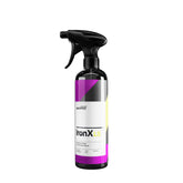 Flacone di CARPRO IronX Lemon da 500ml con spruzzatore nero e etichetta bianca e viola.