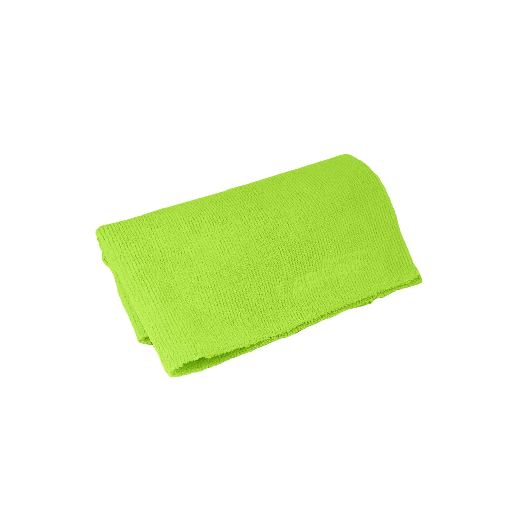 Panno in microfibra CARPRO 2Face verde, ideale per la pulizia delicata e la rifinitura precisa durante lavori di detailing.