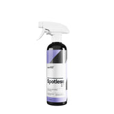 Bottiglia spray di CARPRO Spotless 2.0 detergente per la rimozione delle macchie di calcare con etichetta bianca e viola, su sfondo bianco.