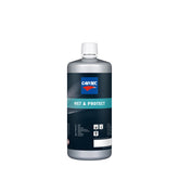 Flacone di CARTEC Wet & Protect da 1 litro, sigillante per auto con etichetta blu e dettagli tecnici visibili.