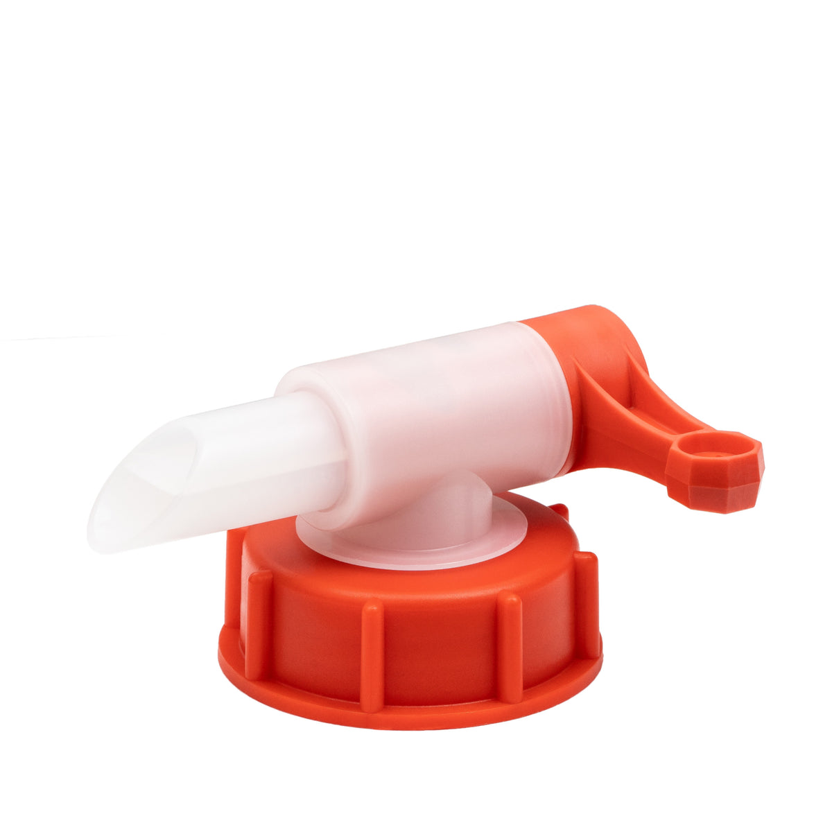 Tappo versatore arancione e bianco per flaconi, progettato per un dosaggio preciso dei prodotti di detailing.
