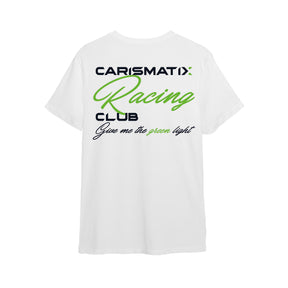Retro T-shirt CARISMATIX RACING CLUB con grafica sportiva e scritta “Give me the green light” in stile motorsport